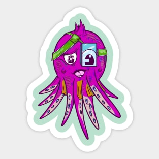 Cute Pink Octopus Sticker